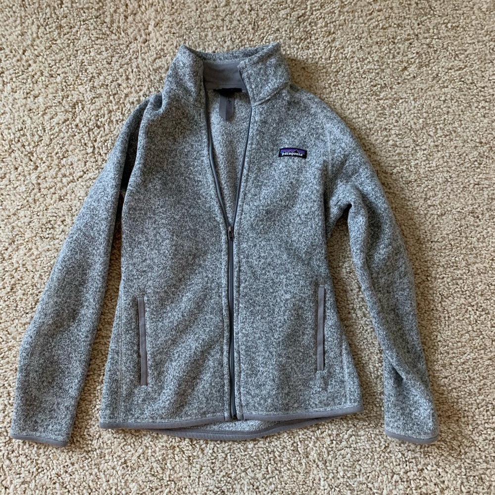 Grey Patagonia zip up jacket